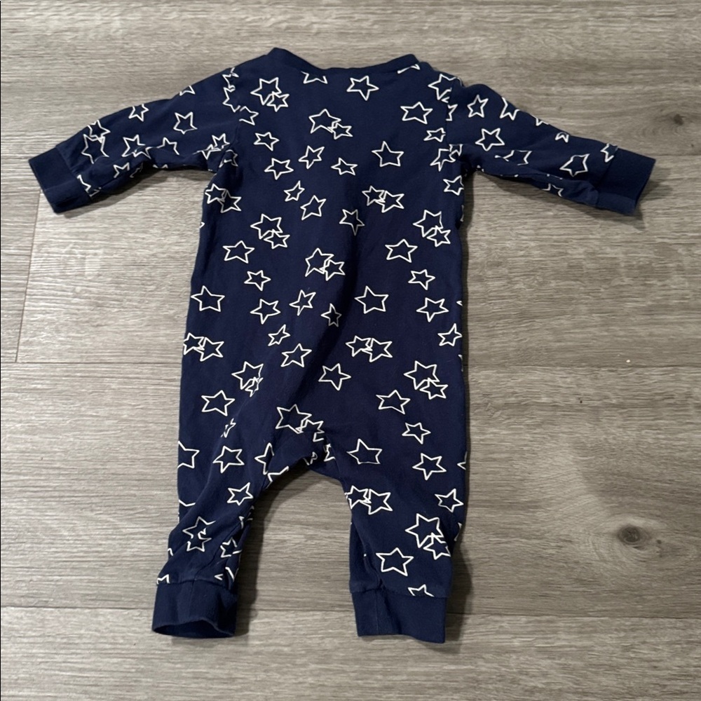 H&M Footless Long Sleeve Star Onesie - Picture 2 of 5
